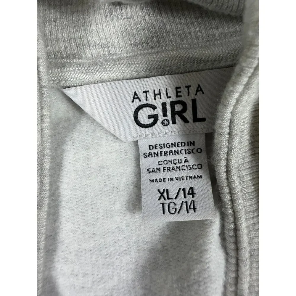 Athleta Girl Wrap ’n Roll 2.0 Cardigan Fog Grey Heather Size 14 (XL)